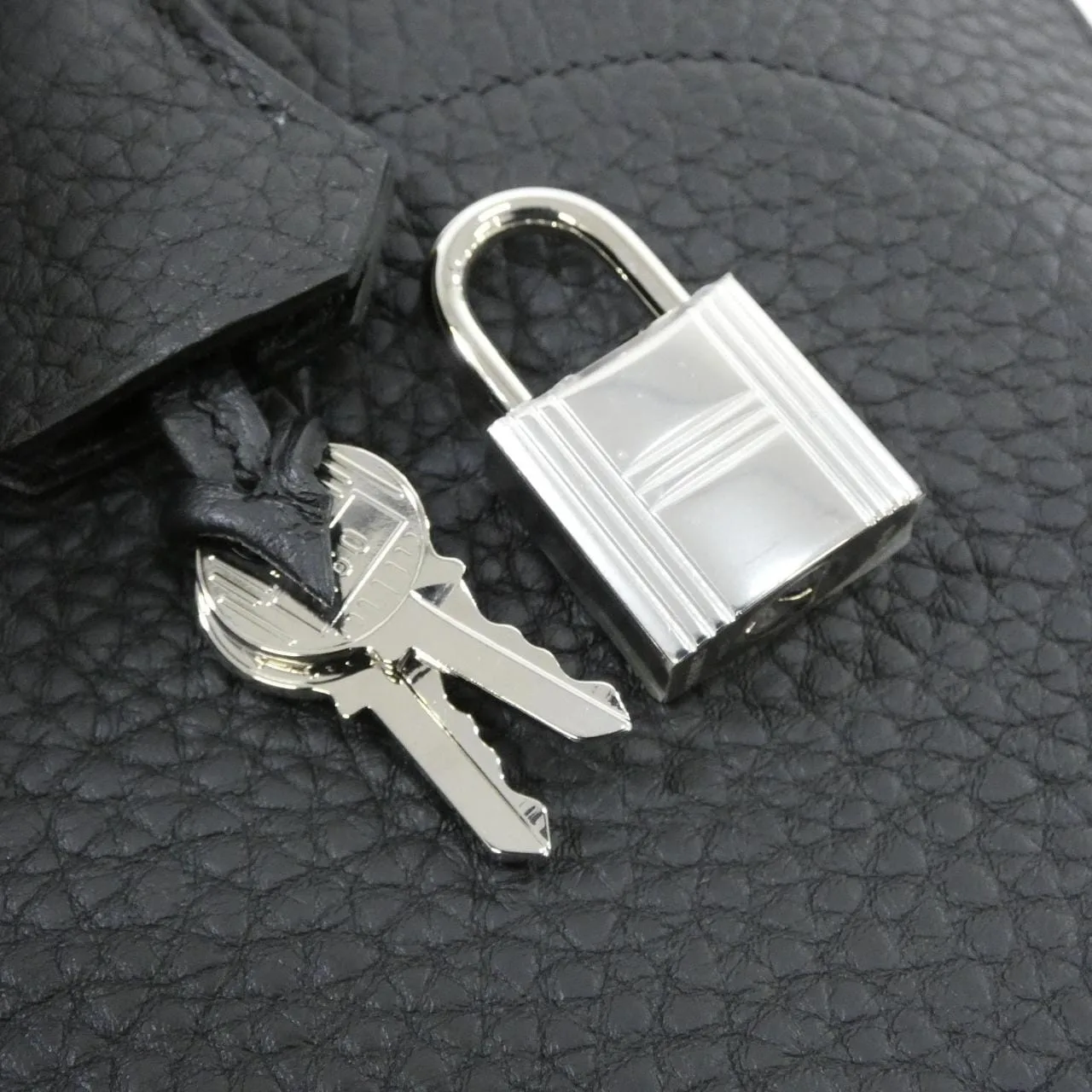 HERMES 086958CK Shoulder Togo Black Togo Leather - Thumbnail 4