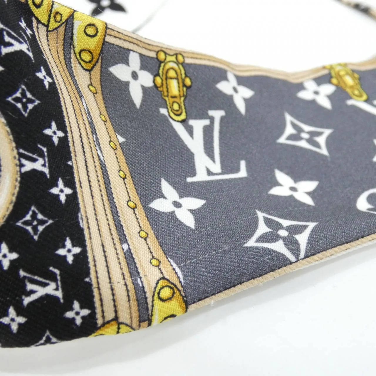 LOUIS VUITTON M76442 Scarf Black Rank A - Thumbnail 3