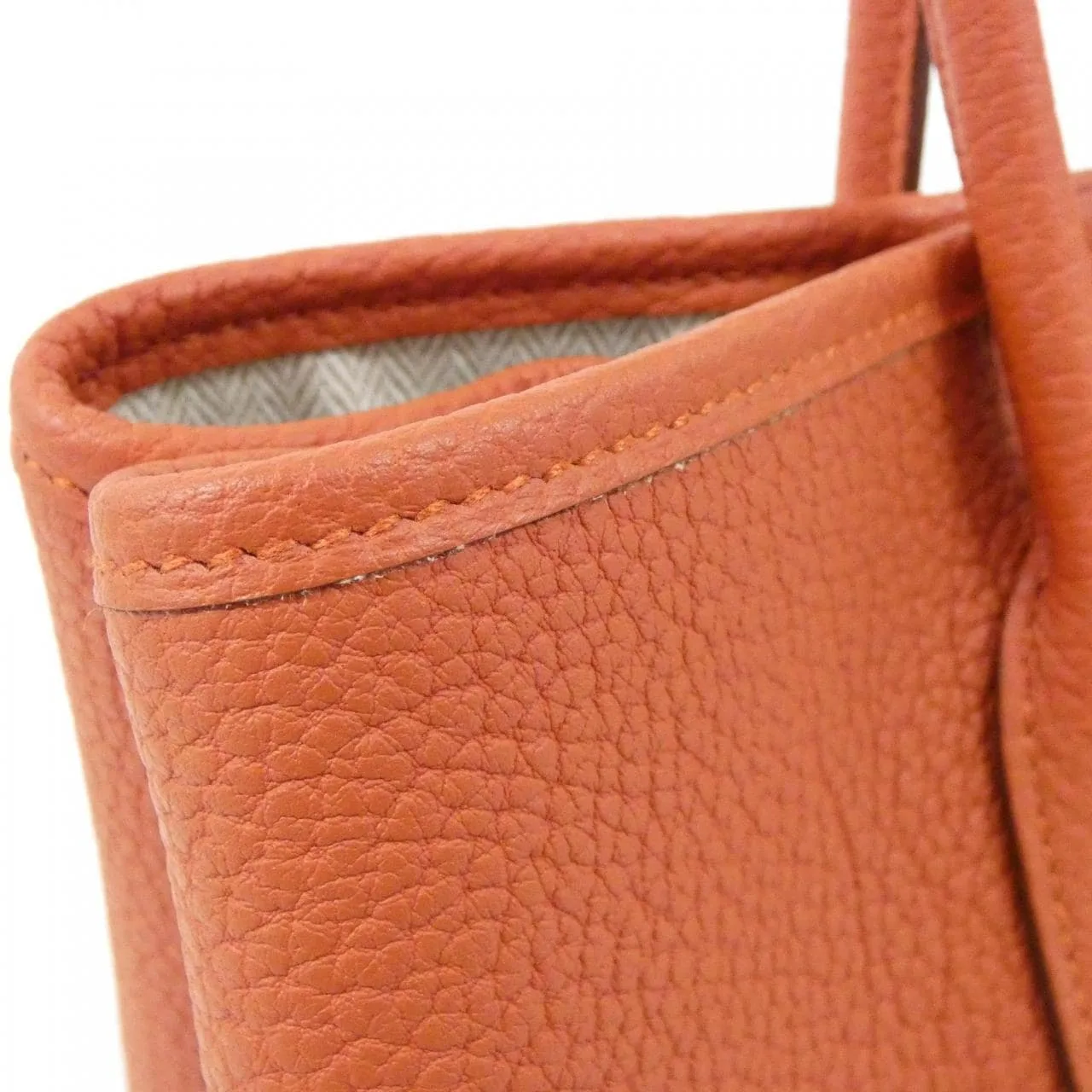 HERMES Garden Party 051568CK Tote Rouge 中古品A - 縮圖 3