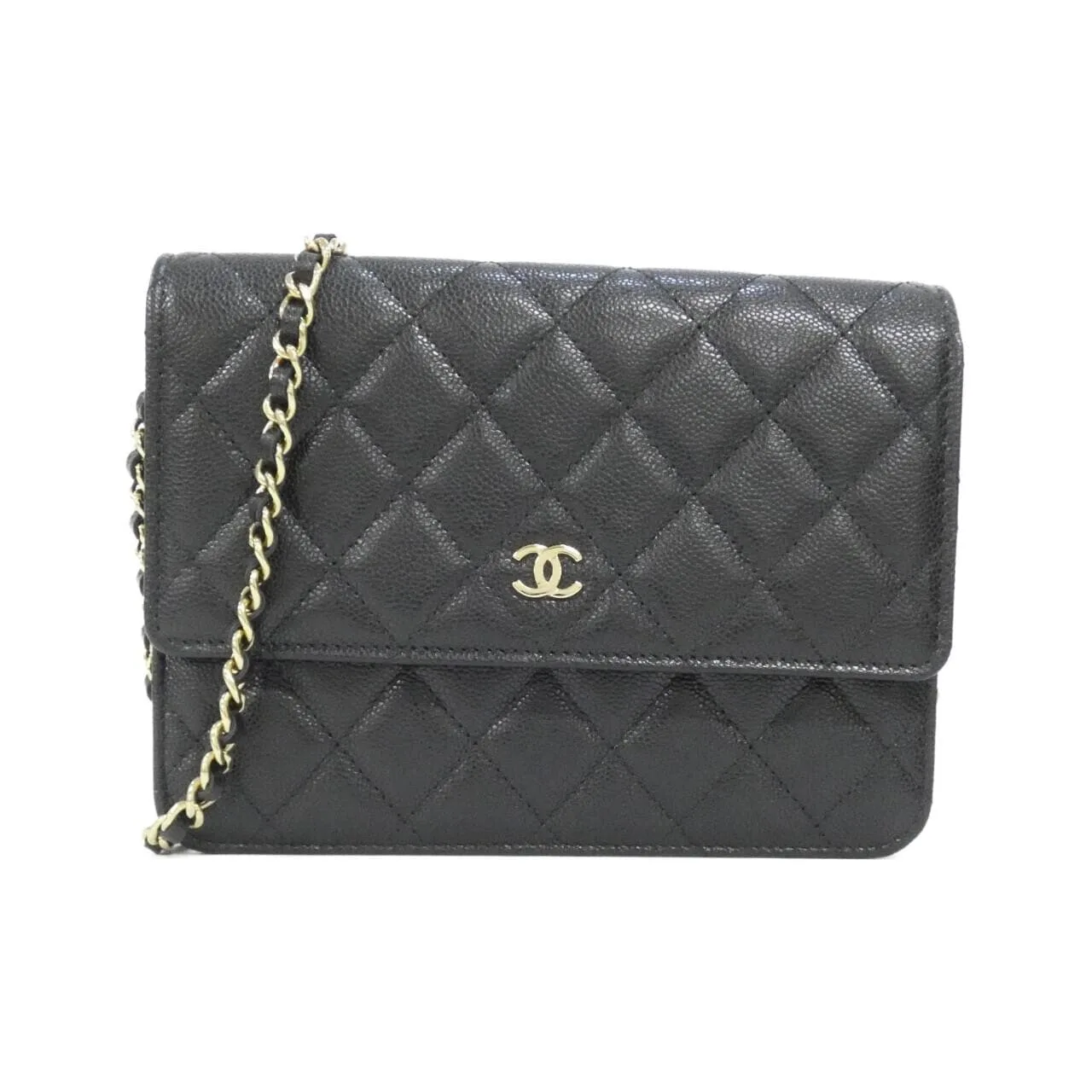 CHANEL Timeless Classic AP3745 Wallet Grained Calfskin Black