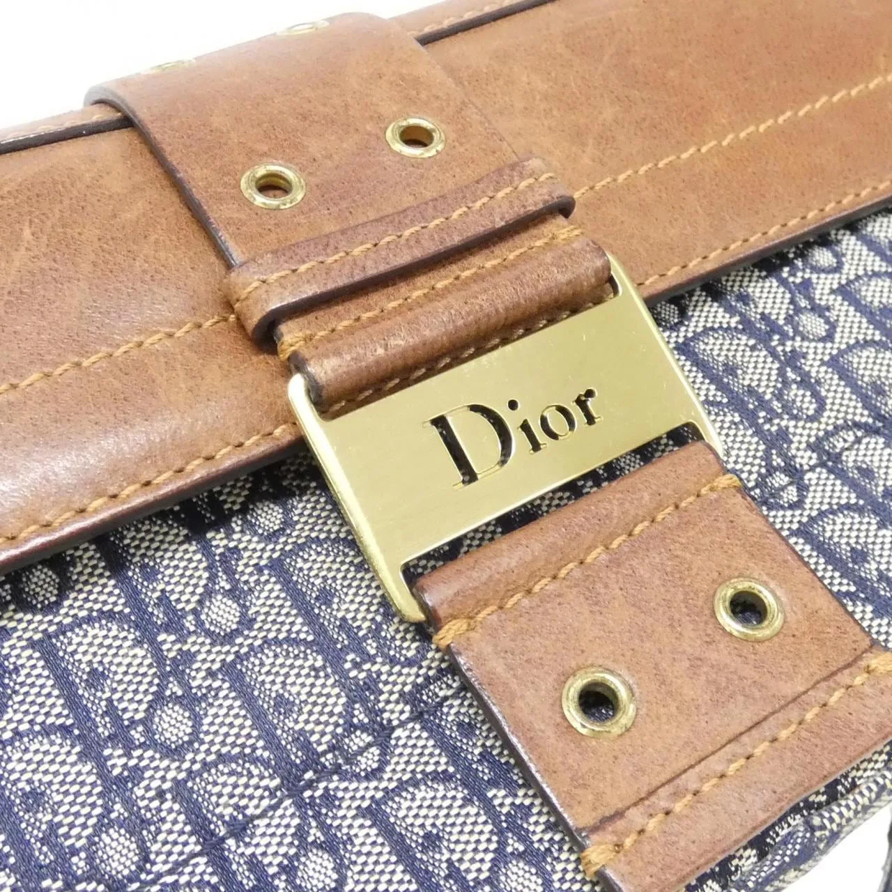 DIOR 肩背包 帆布 棕色 帆布 中古品B - 縮圖 4