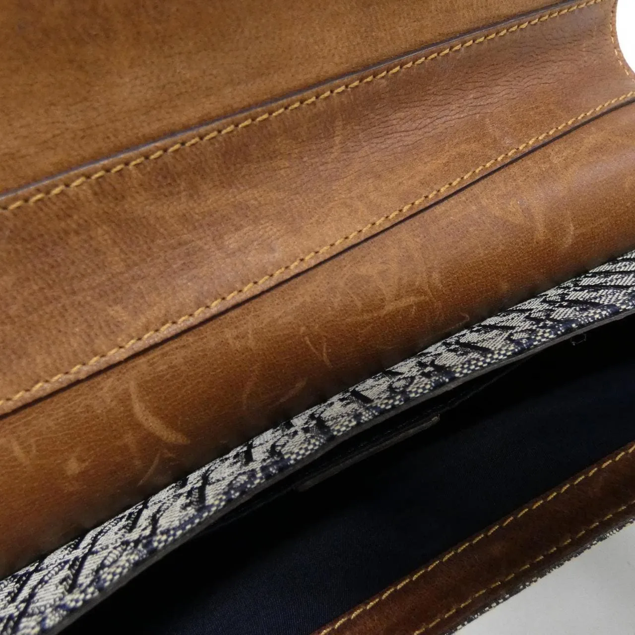 DIOR 肩背包 帆布 棕色 帆布 中古品B - 縮圖 7