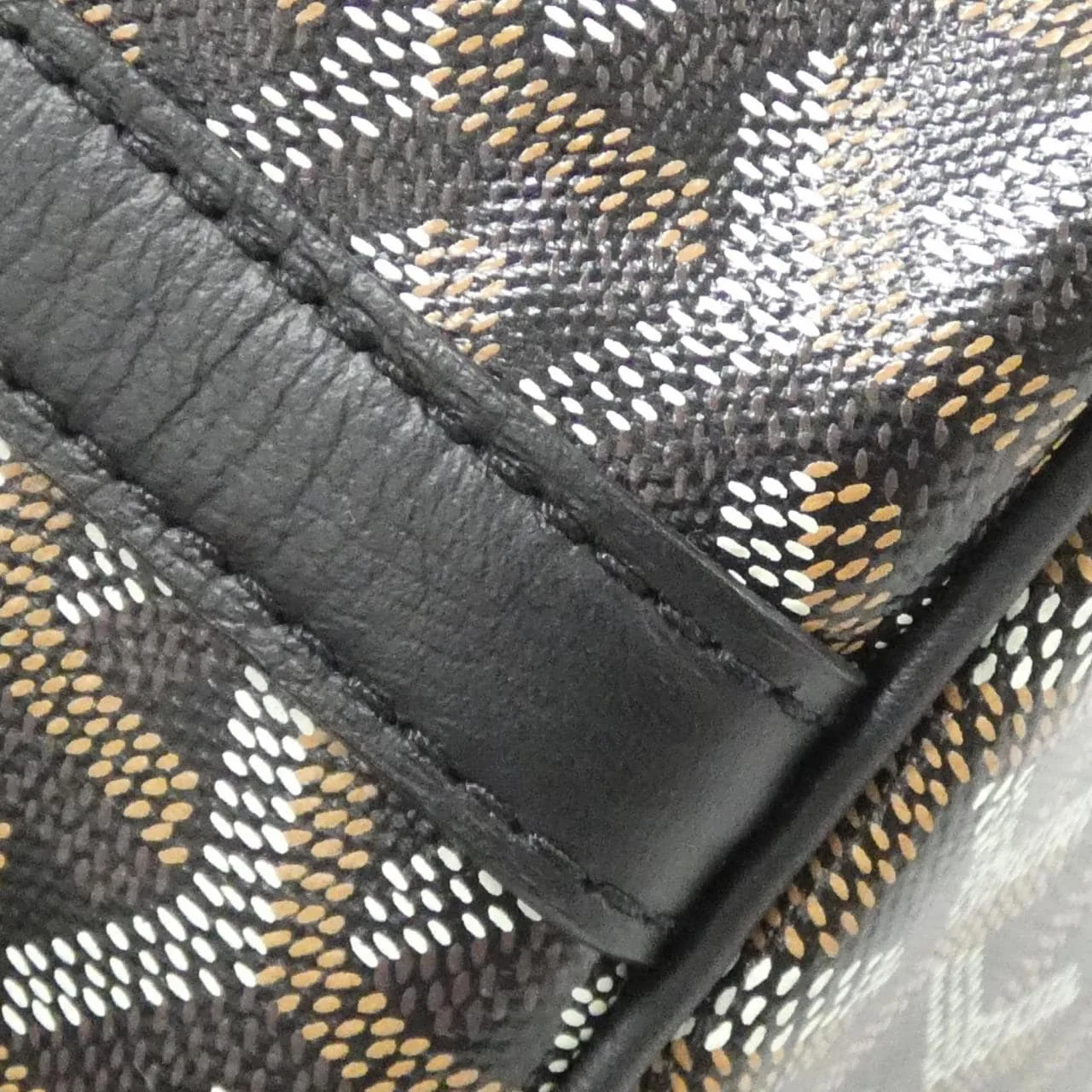 GOYARD Shoulder Canvas 黑色 帆布 中古品A - 縮圖 5