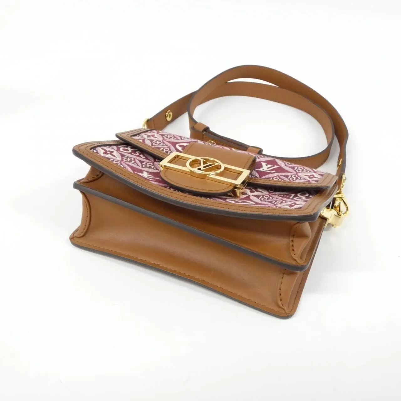 LOUIS VUITTON Dauphine M57172 Shoulder 酒紅色 中古品A - 縮圖 3