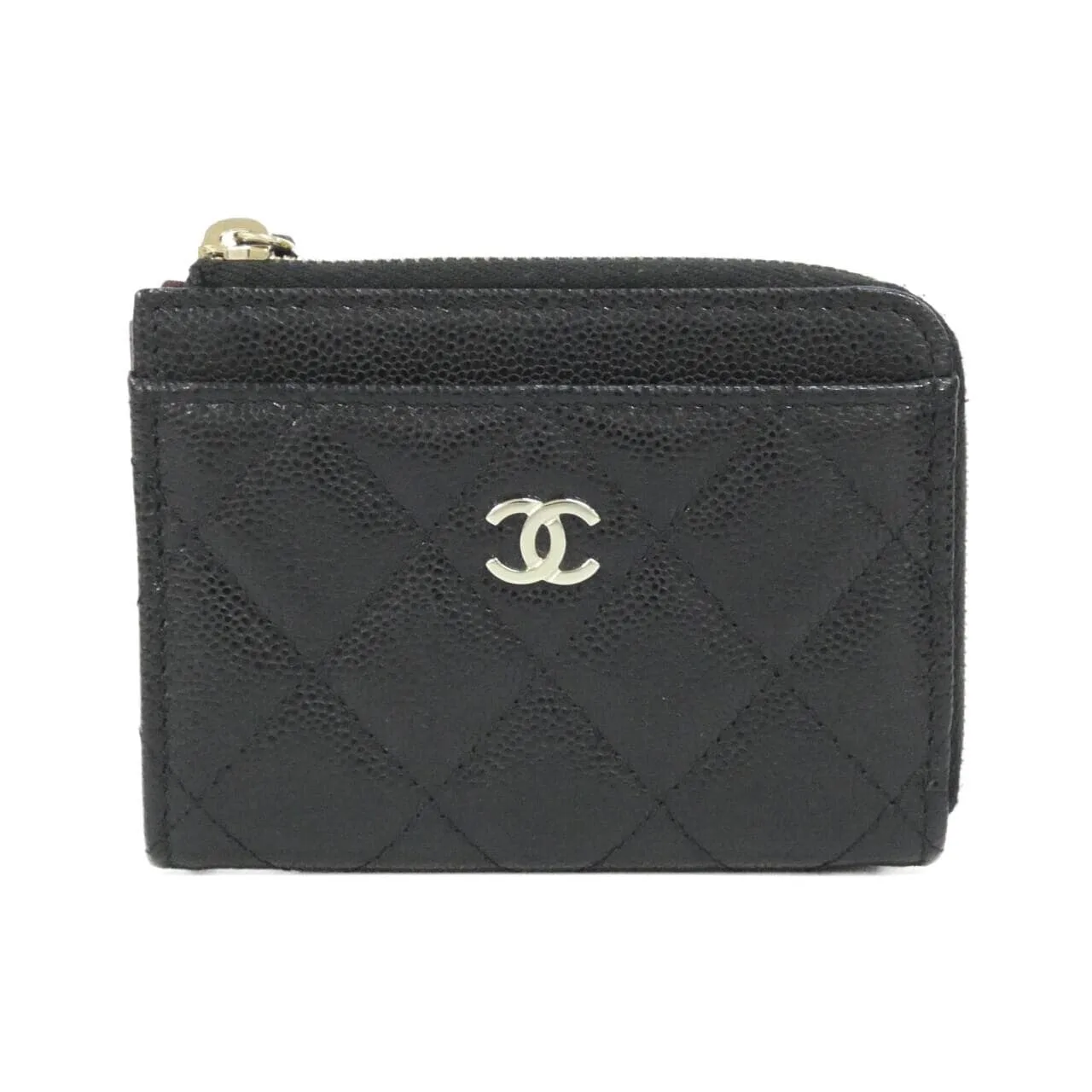 CHANEL Timeless Classic AP4893 Card Case Grained Calfskin Black