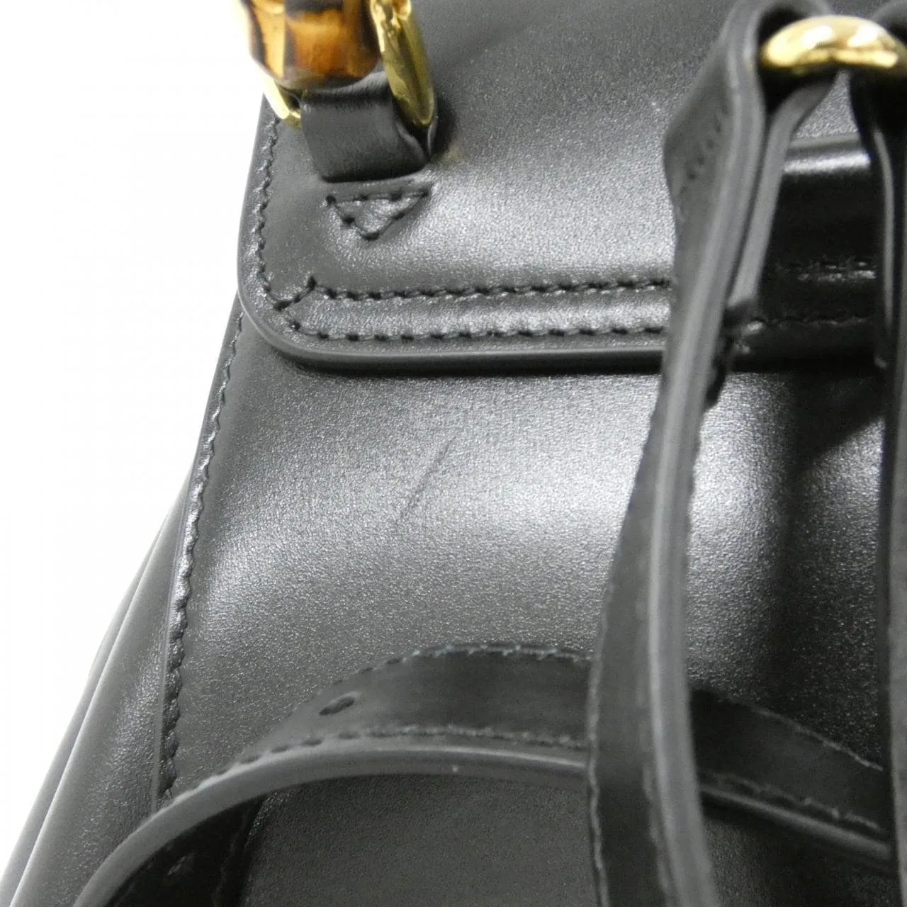 GUCCI 702101 UZY0T Backpack Leather 黑色 皮革 中古品A - 縮圖 4