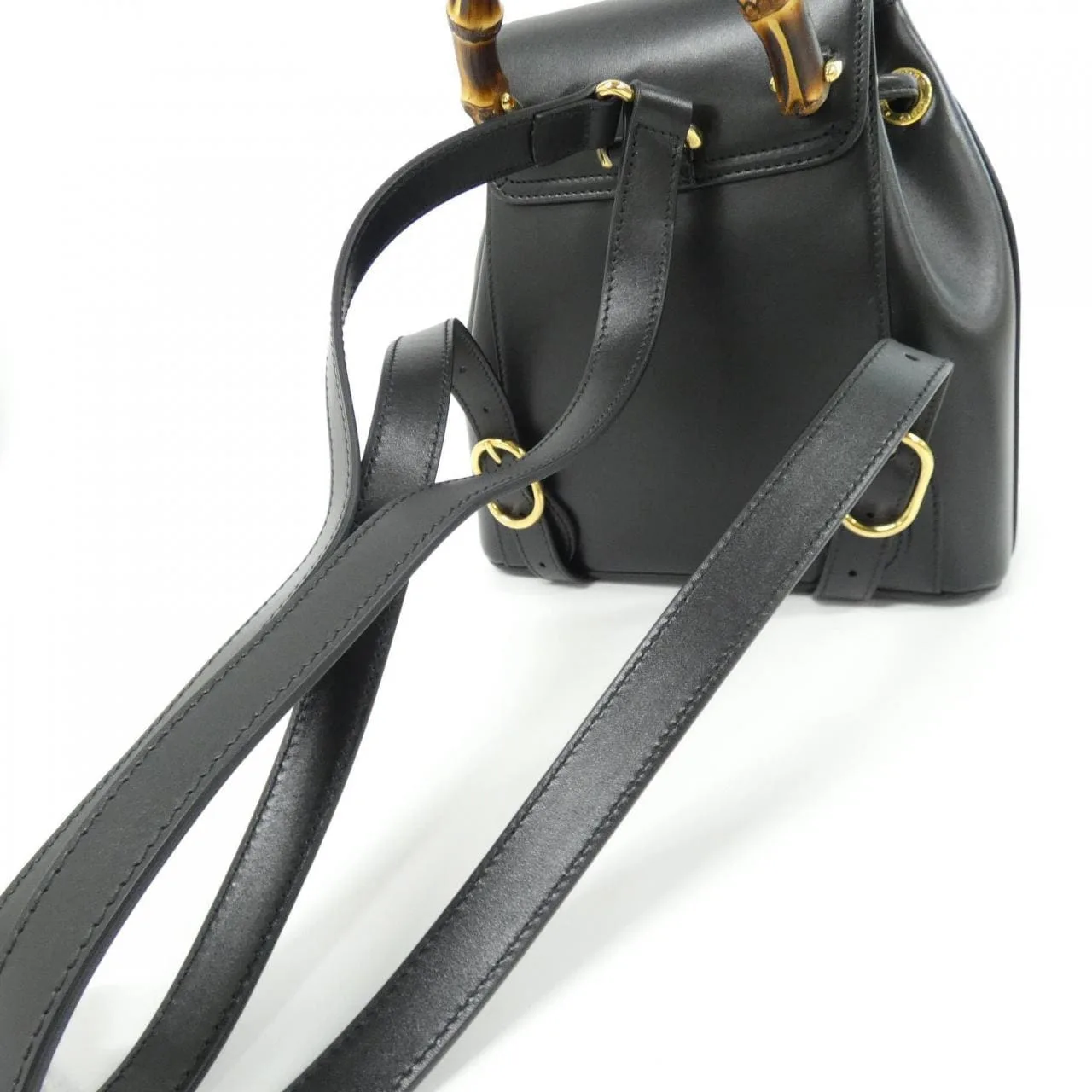 GUCCI 702101 UZY0T Backpack Leather 黑色 皮革 中古品A - 縮圖 9