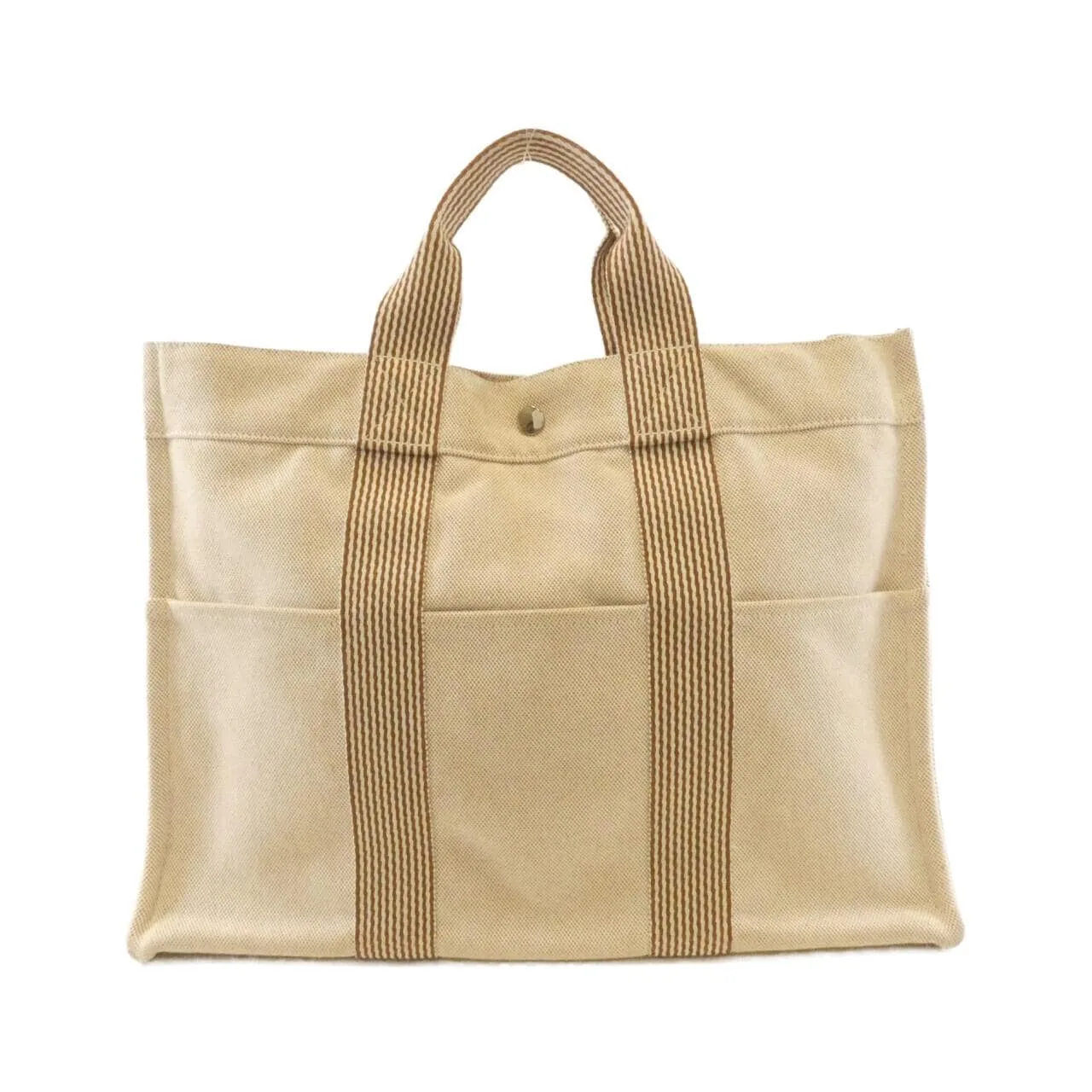 HERMES 102018M Tote Canvas Beige Canvas Rank B - Thumbnail 2