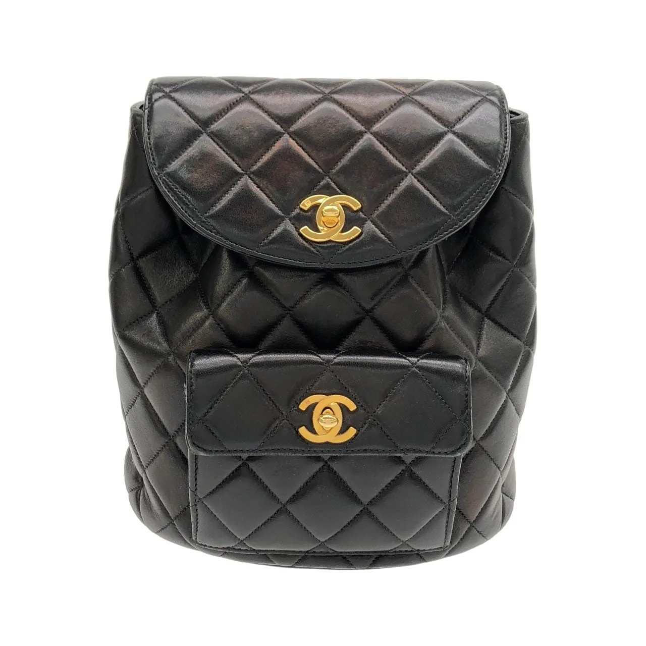 CHANEL 04194 Backpack Lambskin Black