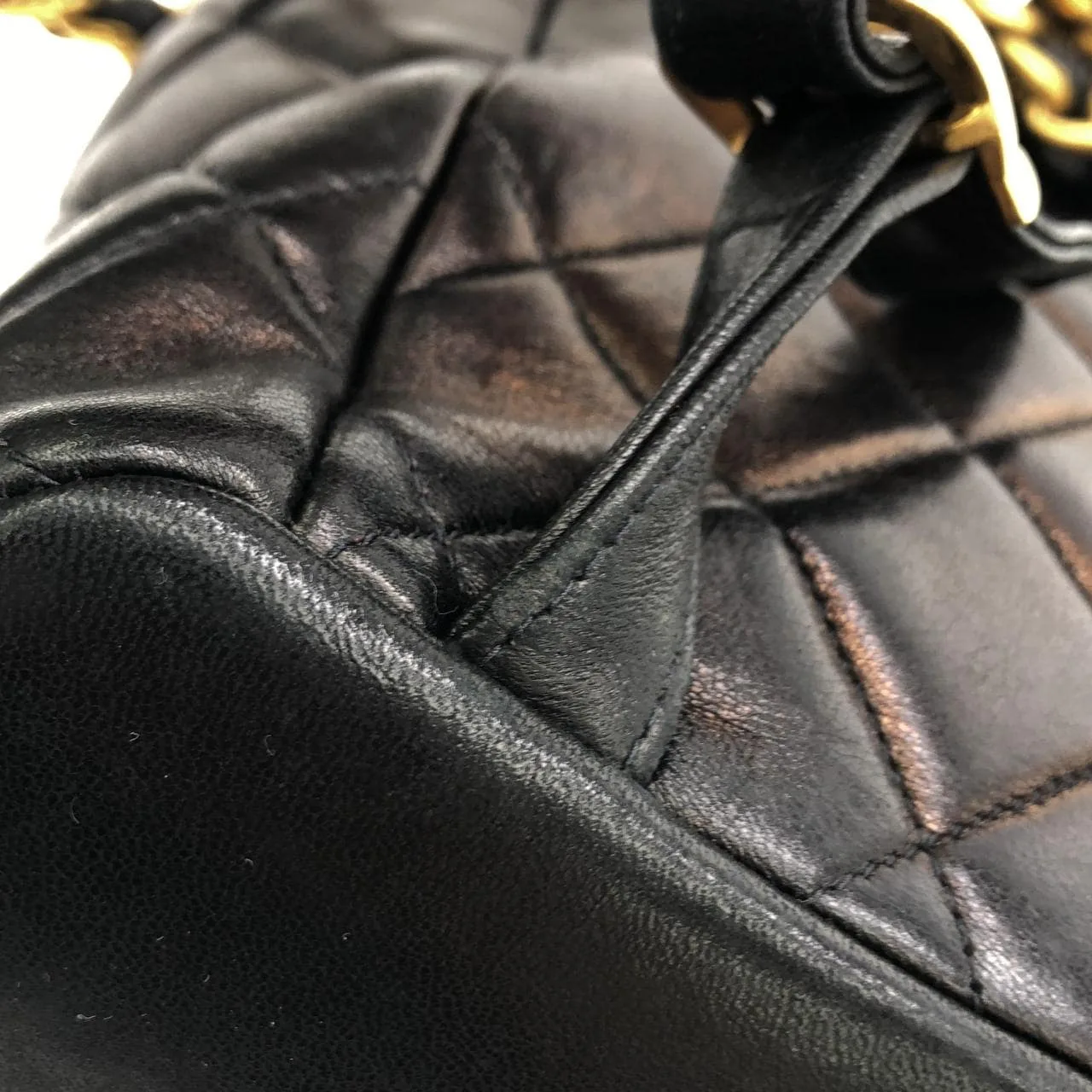 CHANEL 04194 Backpack Lambskin 黑色 羊皮 中古品B - 縮圖 7