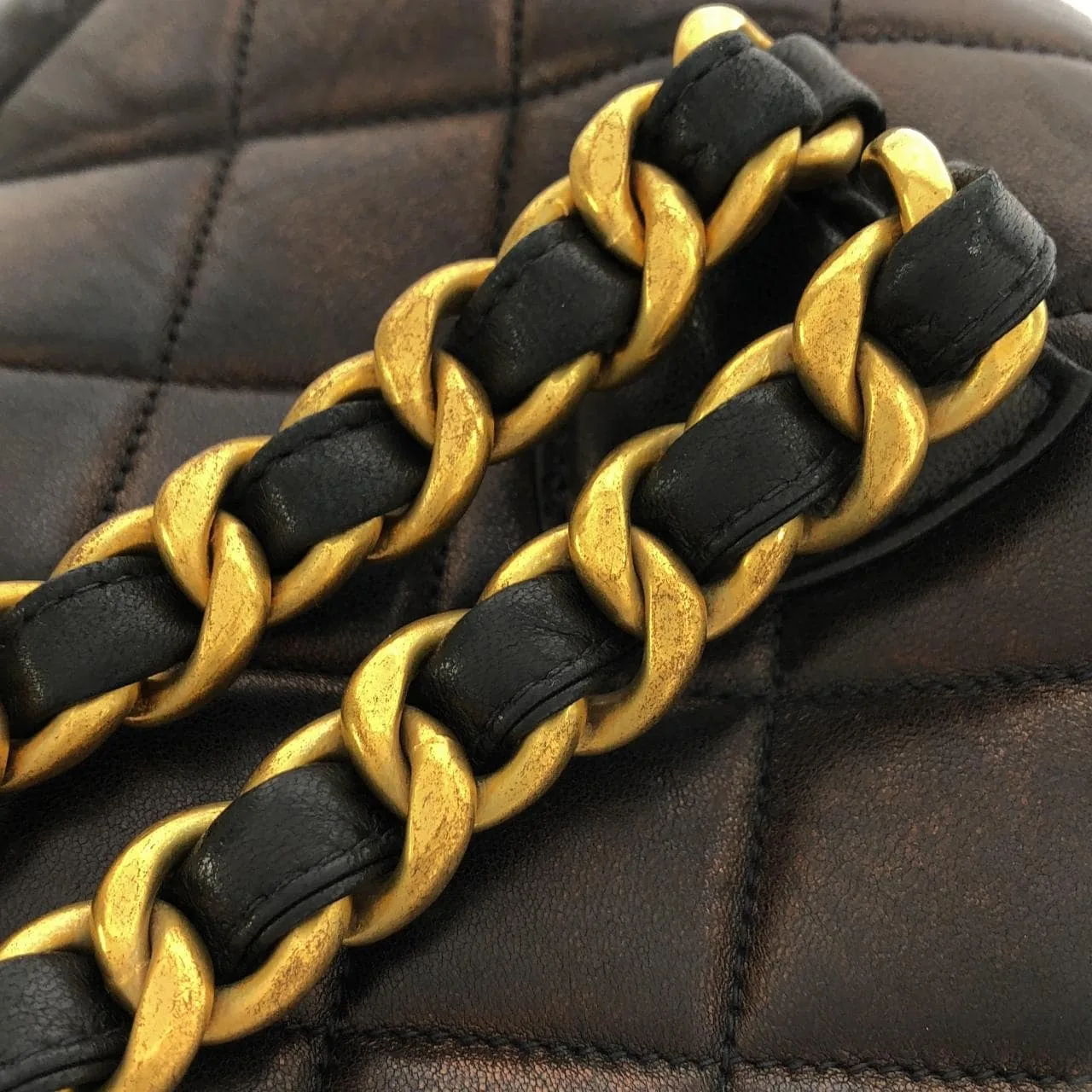 CHANEL 04194 Backpack Lambskin 黑色 羊皮 中古品B - 縮圖 8