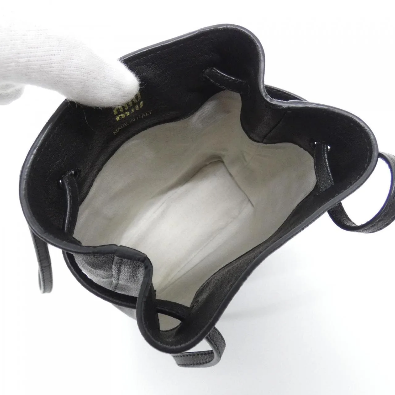 MIU MIU 5NF460 Handbag 黑色 中古品A - 縮圖 9