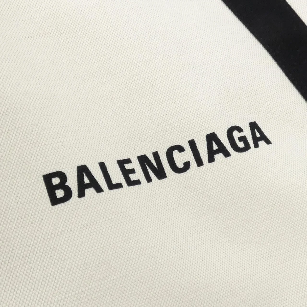 BALENCIAGA 339936 AQ38N Handbag Canvas 深藍色 帆布 中古品A - 縮圖 4