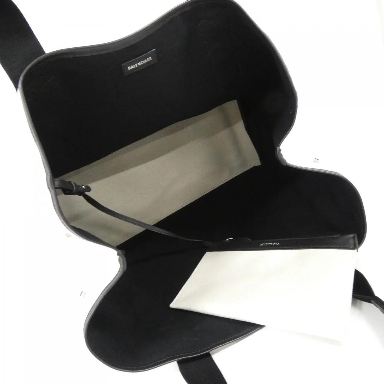 BALENCIAGA 339936 AQ38N Handbag Canvas 深藍色 帆布 中古品A - 縮圖 8