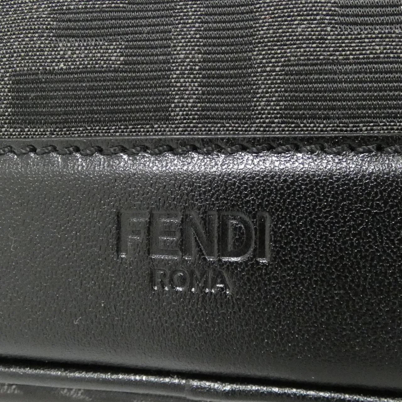 FENDI Baguette 7VA526 AG0M Belt Canvas 黑色 帆布 中古品A - 縮圖 4