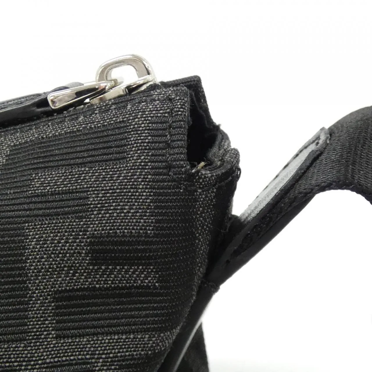 FENDI Baguette 7VA526 AG0M Belt Canvas 黑色 帆布 中古品A - 縮圖 7