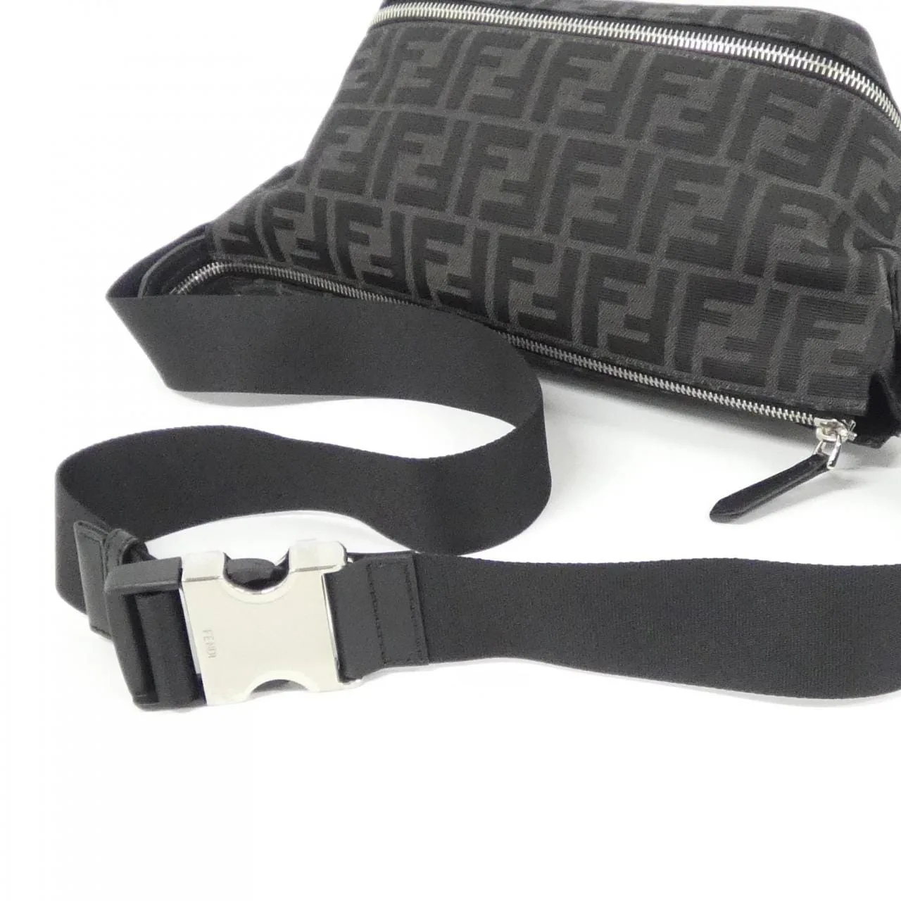 FENDI Baguette 7VA526 AG0M Belt Canvas 黑色 帆布 中古品A - 縮圖 8