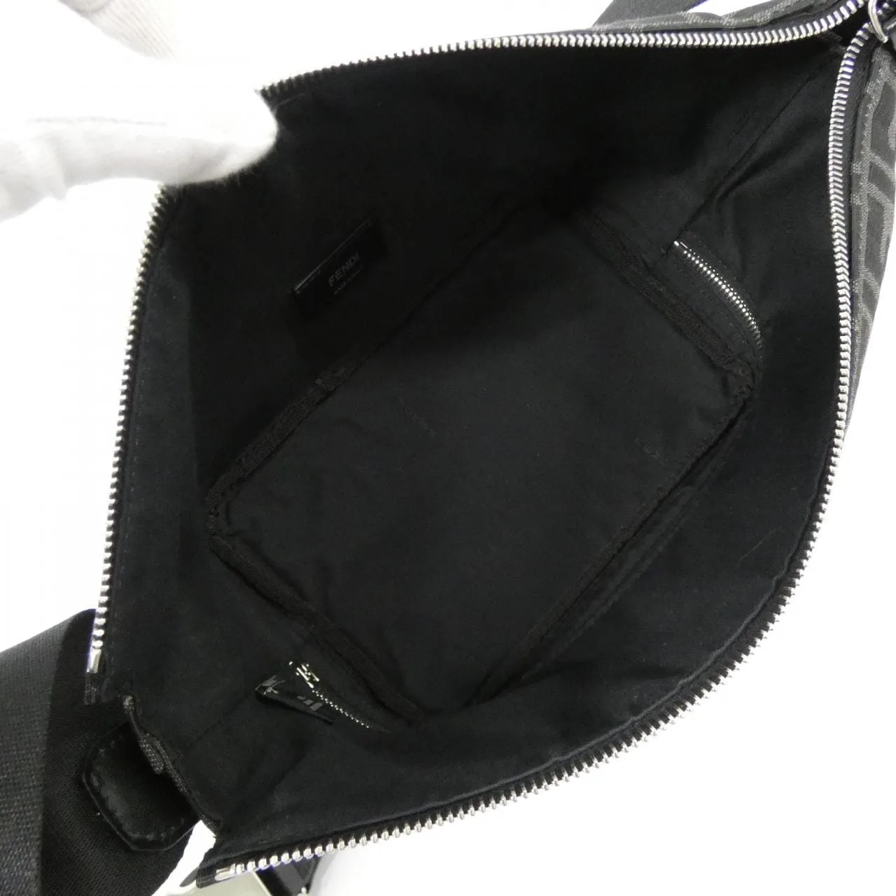 FENDI Baguette 7VA526 AG0M Belt Canvas 黑色 帆布 中古品A - 縮圖 9