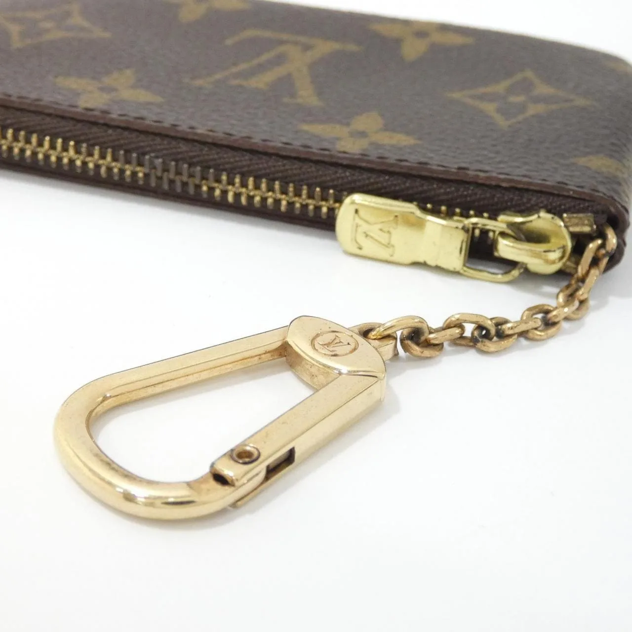 LOUIS VUITTON Pochette M62650 Coin Case Monogram 黑色 Monogram 中古品A - 縮圖 5