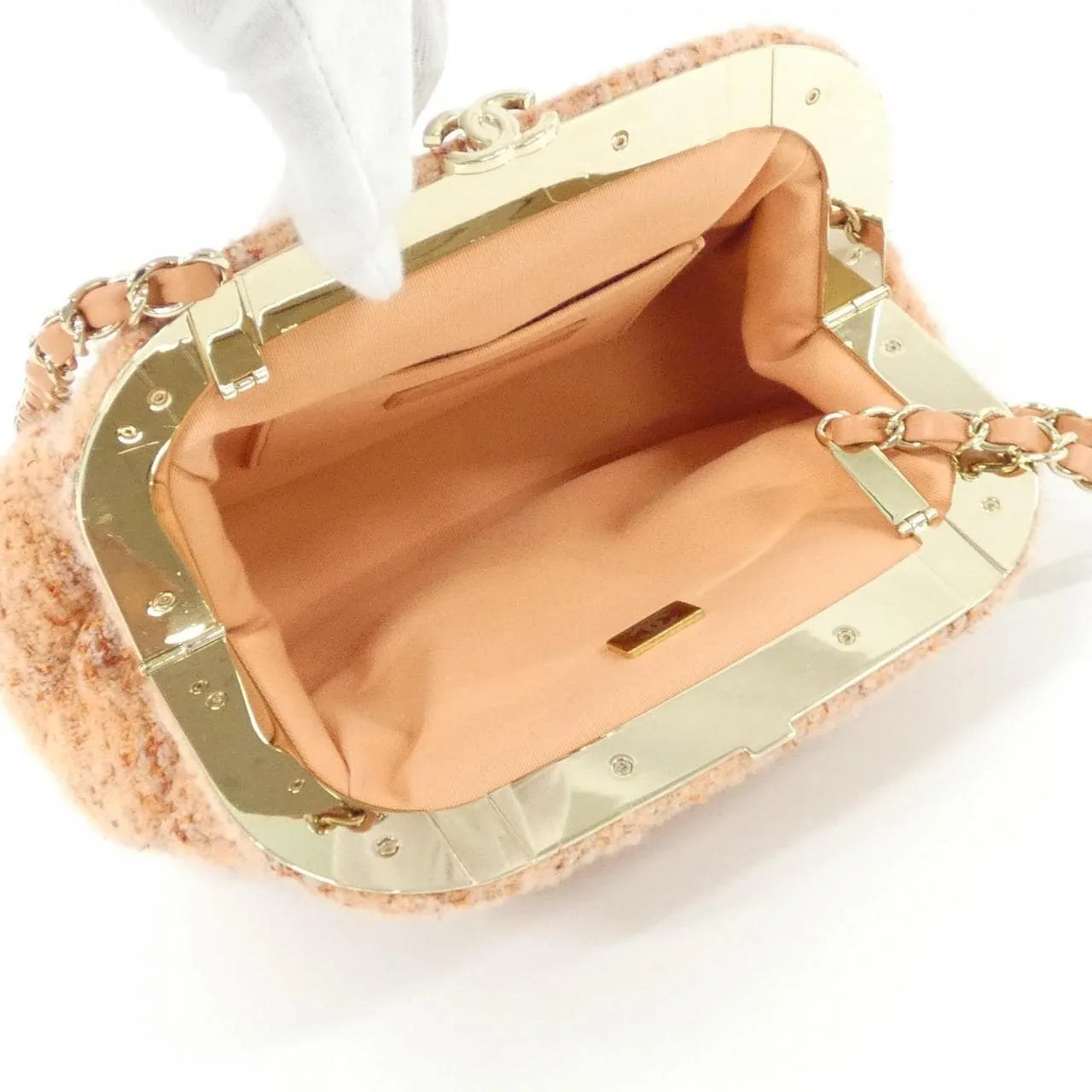 CHANEL AS4717 Shoulder Tweed Orange Tweed Rank A - Thumbnail 5