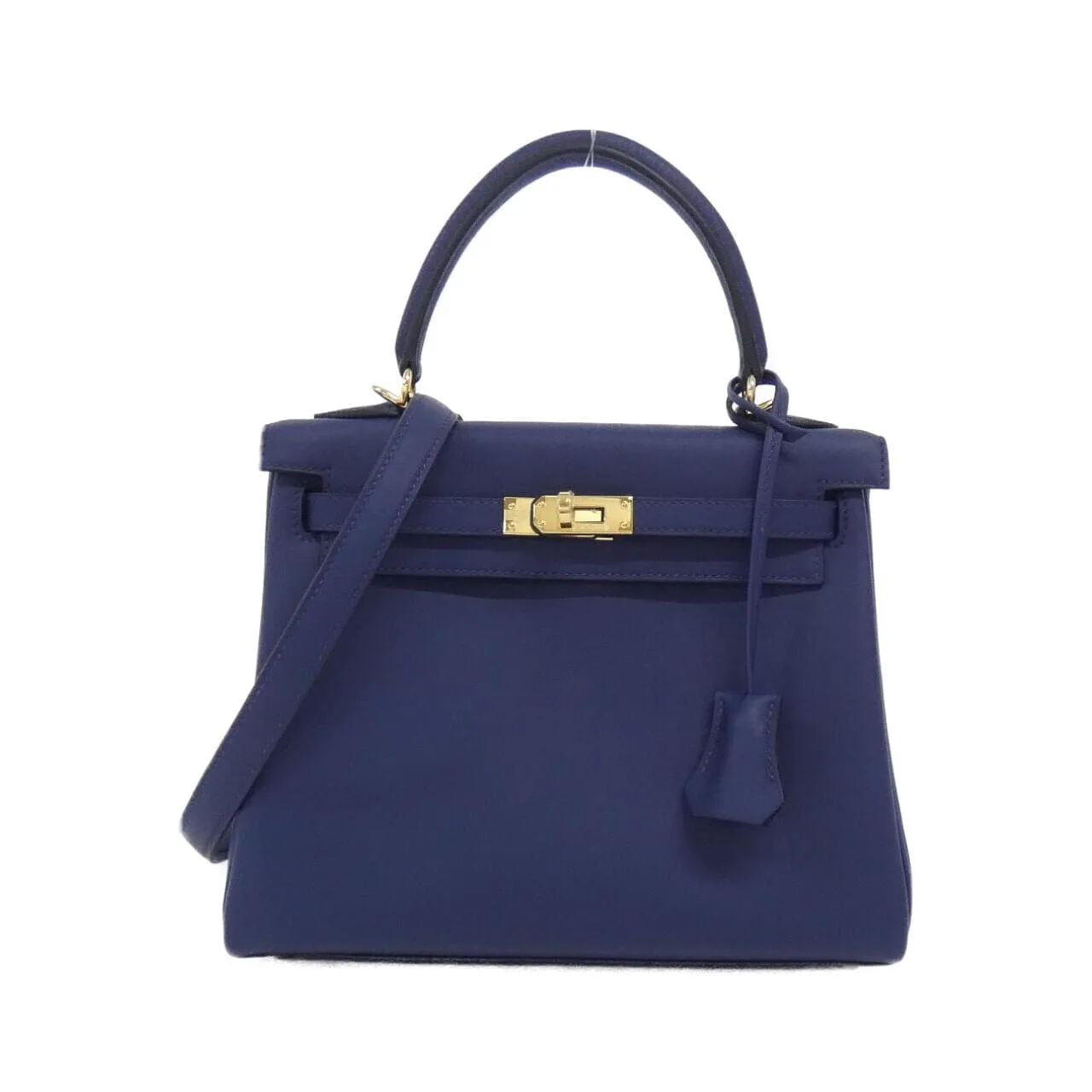 HERMES Kelly 047654CC Handbag Swift Navy
