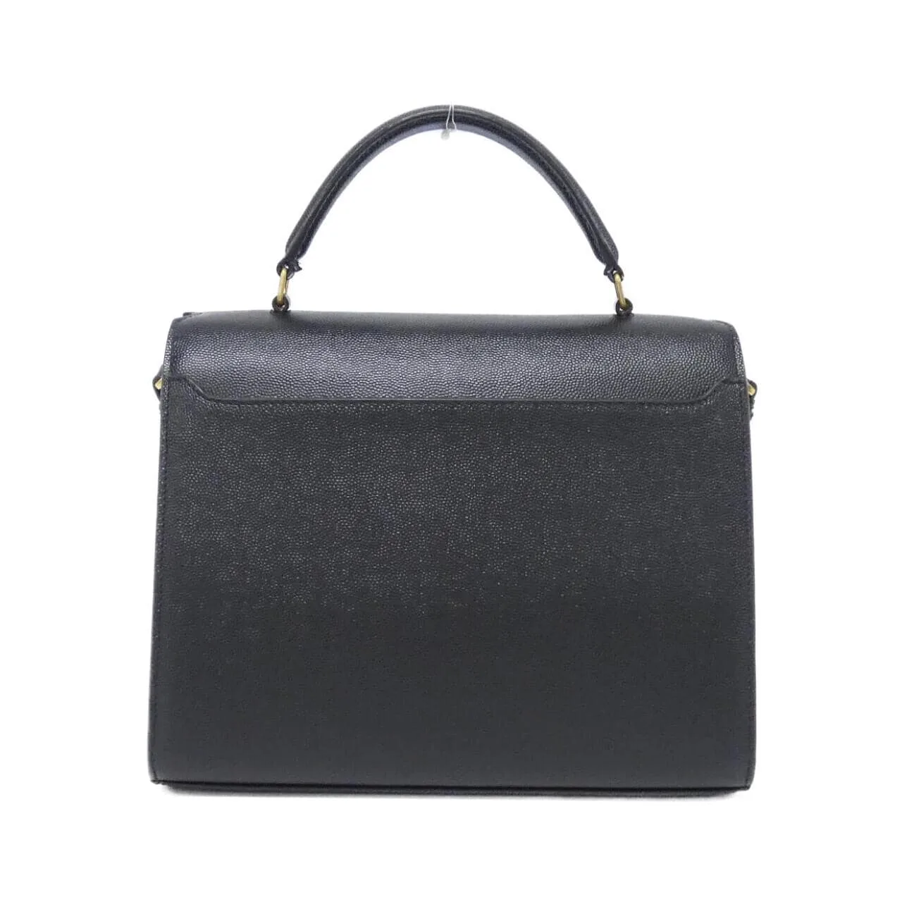 SAINT LAURENT Cassandre 623931 BOW0W Handbag Leather 黑色 皮革 中古品A - 縮圖 2