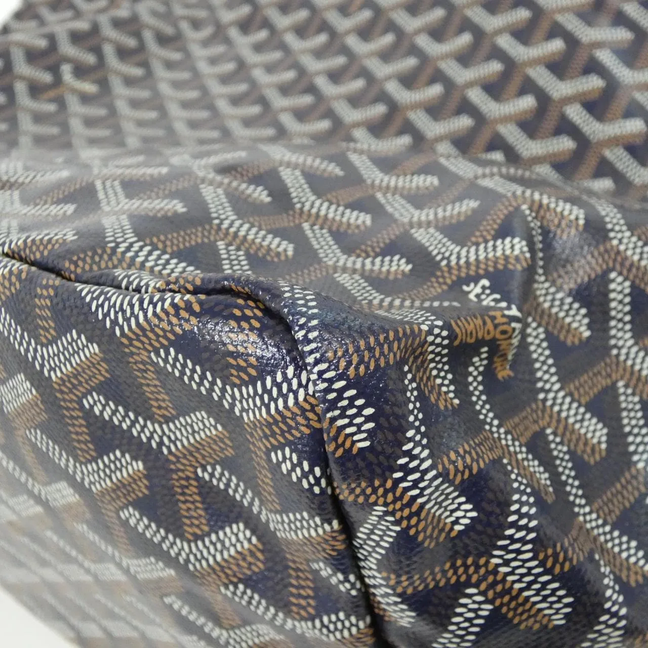 GOYARD Saint Louis AMA LOUIS PM Tote Canvas 深藍色 帆布 中古品A - 縮圖 3