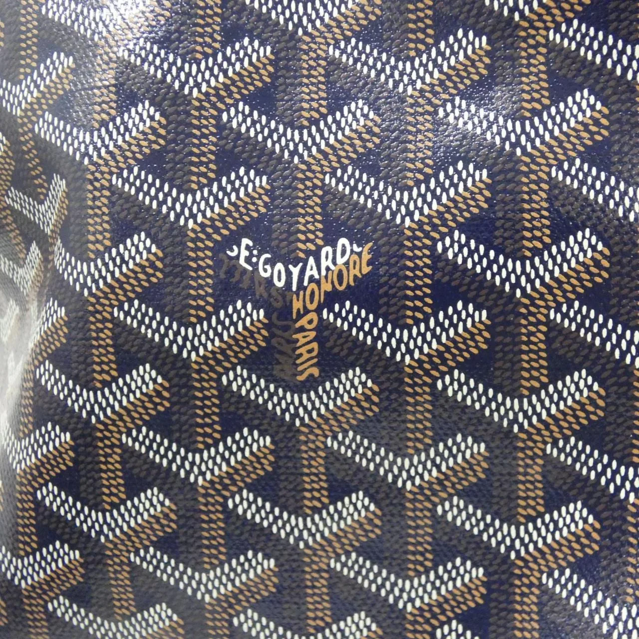 GOYARD Saint Louis AMA LOUIS PM Tote Canvas 深藍色 帆布 中古品A - 縮圖 4