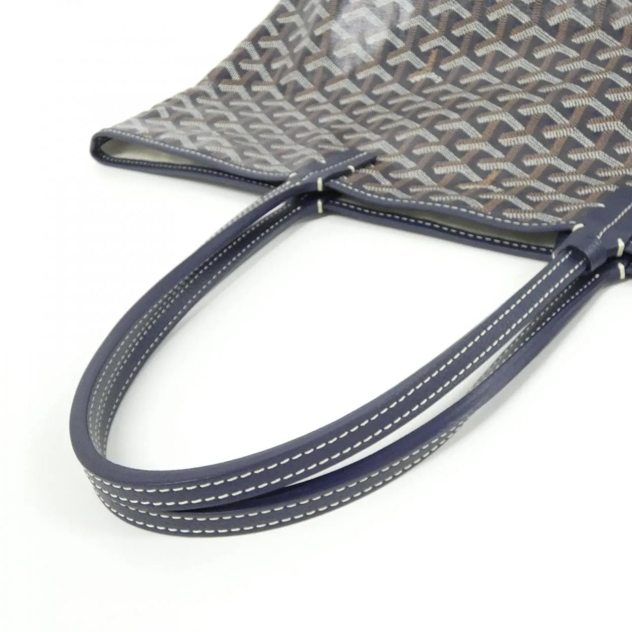 GOYARD Saint Louis AMA LOUIS PM Tote Canvas 深藍色 帆布 中古品A - 縮圖 5