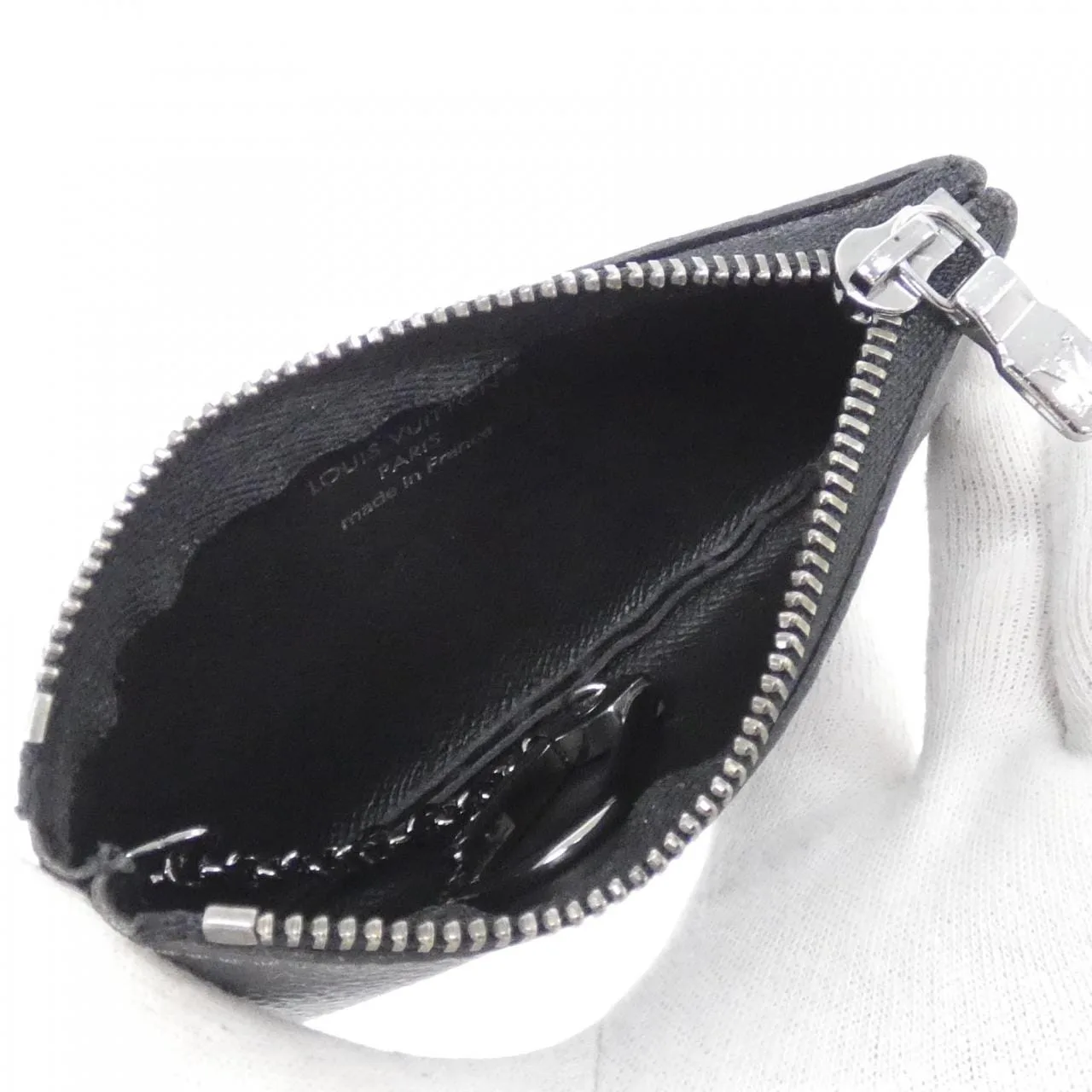 LOUIS VUITTON Pochette M80905 Coin Case Monogram 黑色 Monogram 中古品A - 縮圖 6