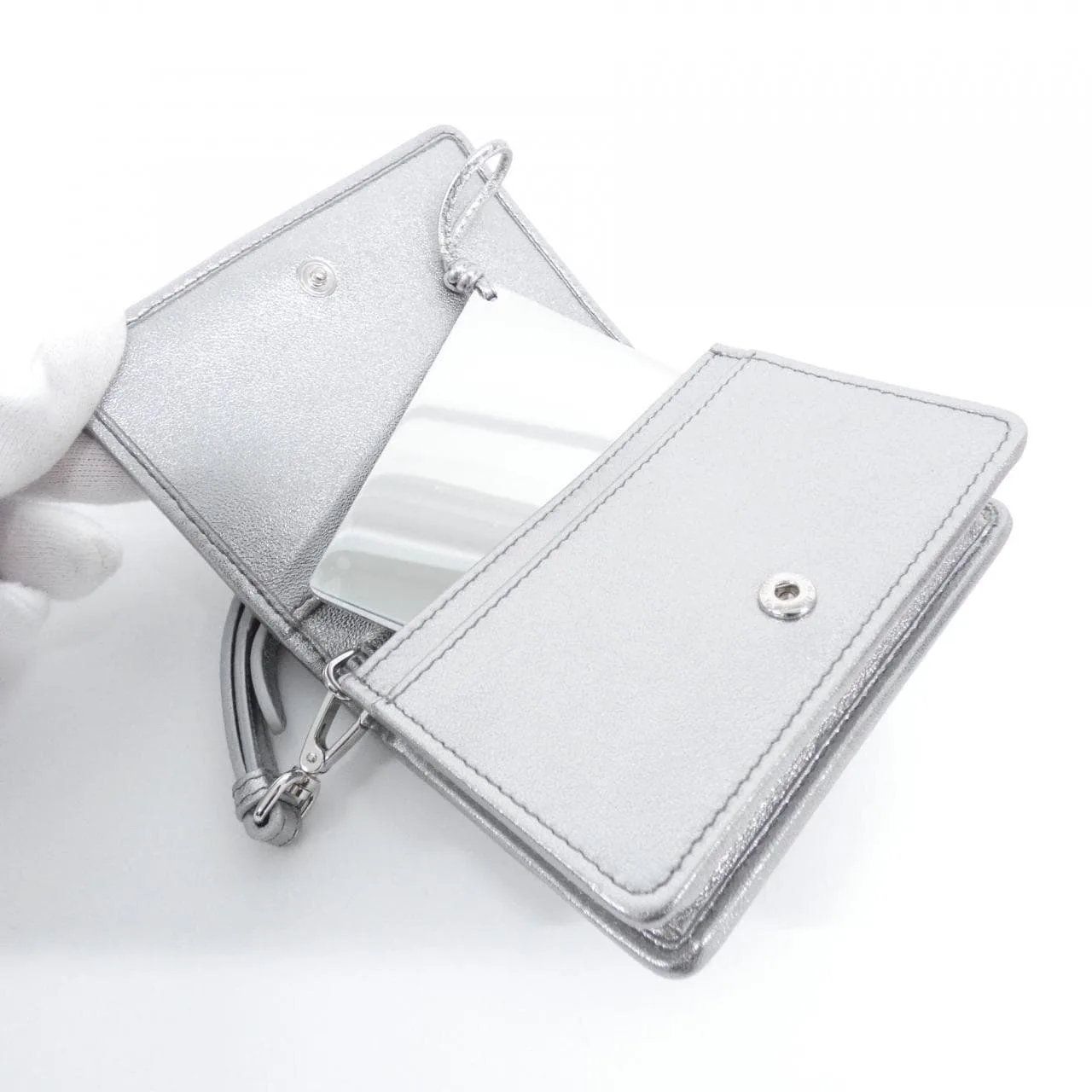 MIU MIU Card Case Silver Rank A - Thumbnail 4