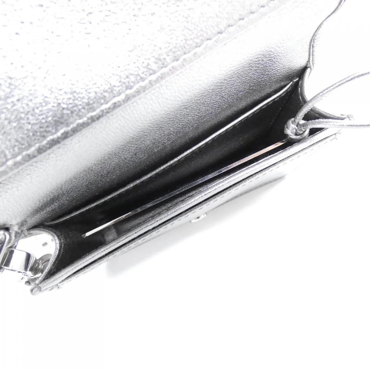 MIU MIU Card Case Silver Rank A - Thumbnail 5