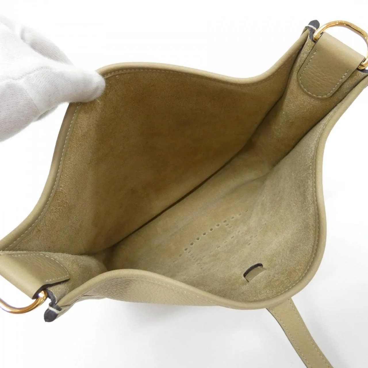 HERMES Evelyne 056277CC Shoulder Clemence Clemence 皮 未使用品 - 縮圖 5