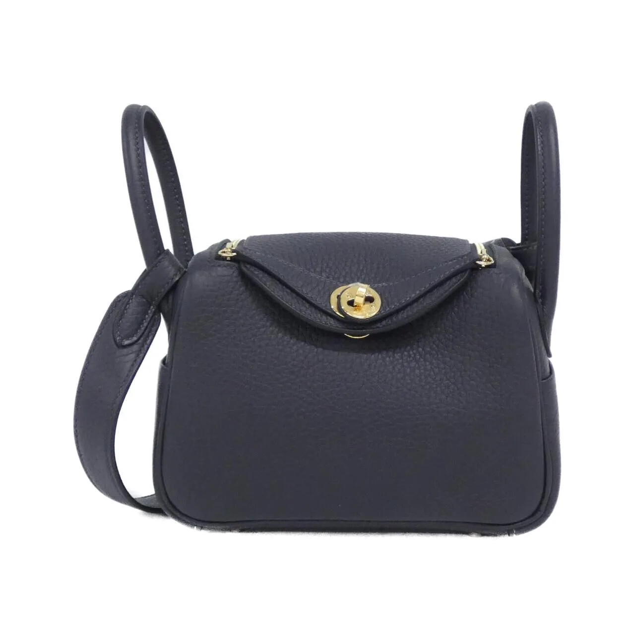 HERMES Lindy 085956CC Shoulder Clemence Black