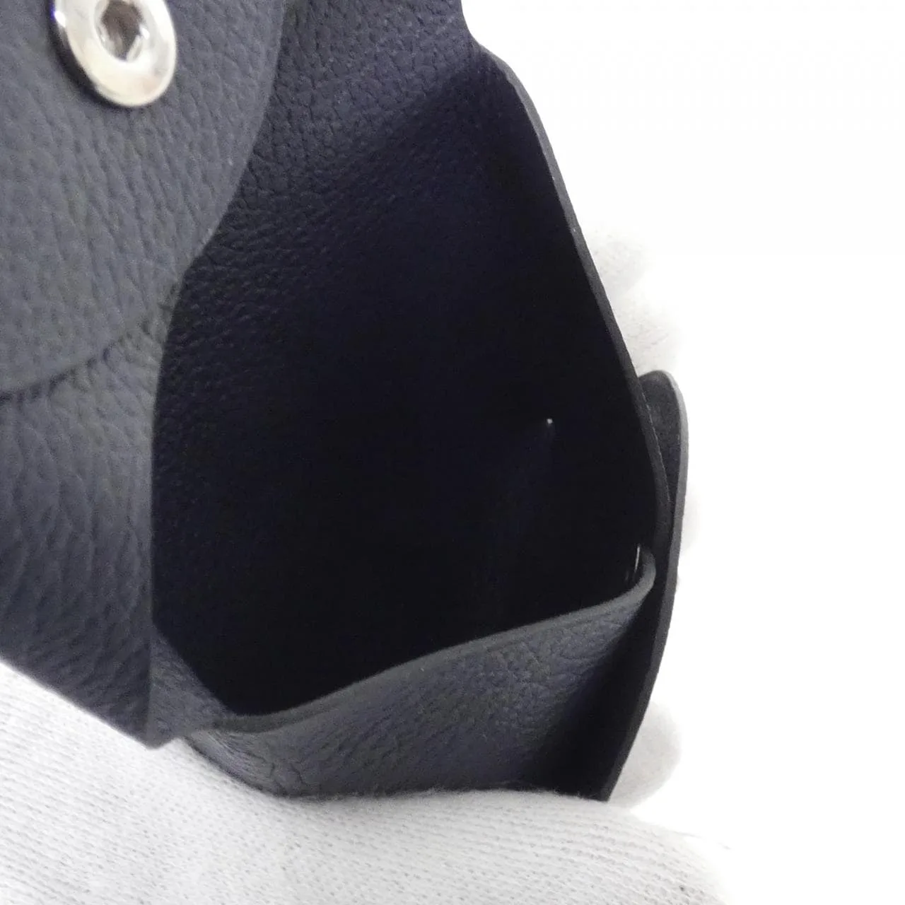 HERMES 064953CK Coin Case Blue Rank A - Thumbnail 3