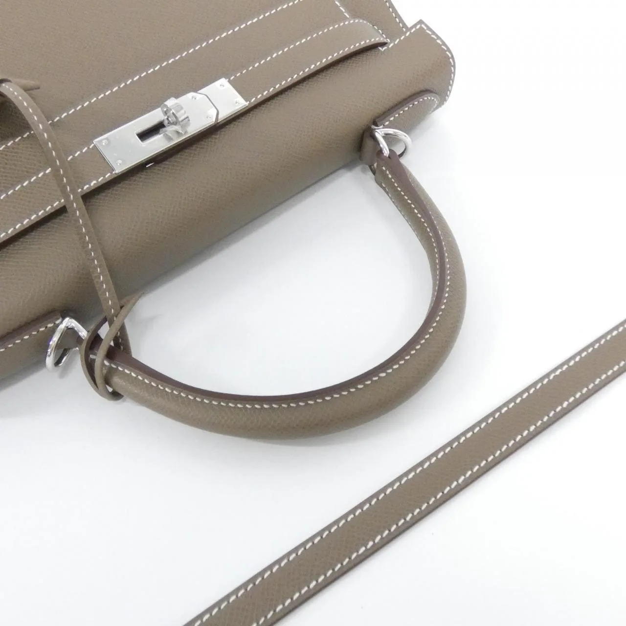 HERMES Kelly 042319CK Handbag Epsom Etoupe Epsom 皮 未使用品 - 縮圖 5