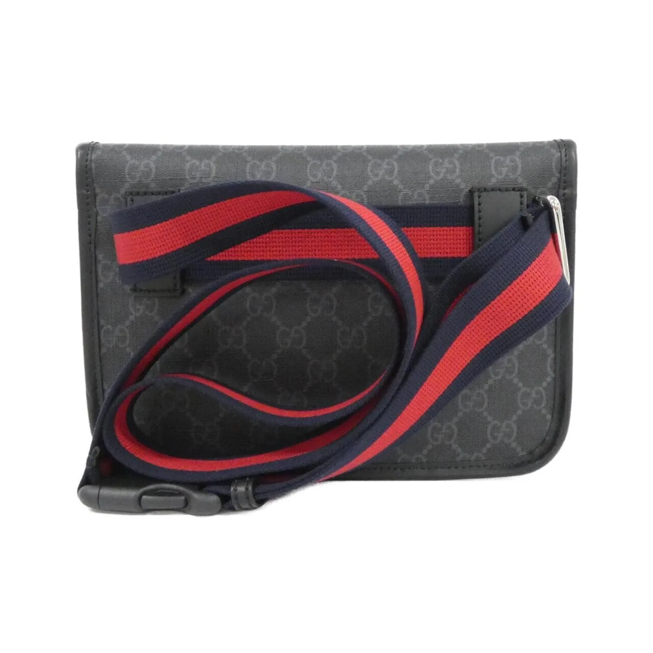 GUCCI 598113 K5RLN Belt Canvas 黑色 帆布 中古品A - 縮圖 2