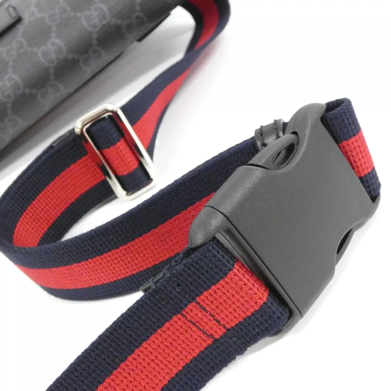 GUCCI 598113 K5RLN Belt Canvas 黑色 帆布 中古品A - 縮圖 7