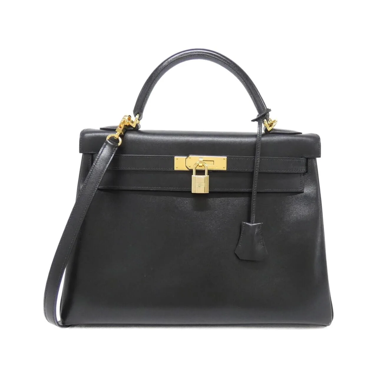 HERMES Kelly 001865CC Handbag Box Calf Black