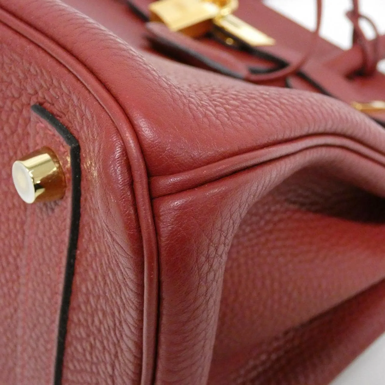 HERMES Birkin 027633CC Handbag Togo Rouge Togo Leather Rank A - Thumbnail 3