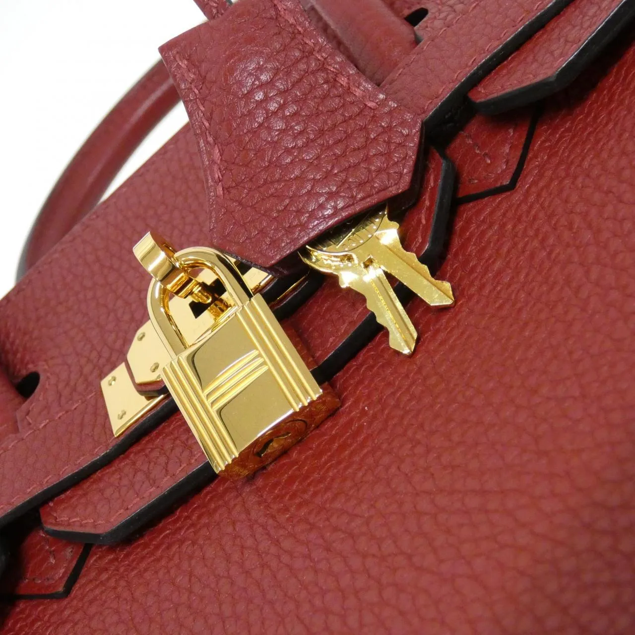 HERMES Birkin 027633CC Handbag Togo Rouge Togo Leather Rank A - Thumbnail 4