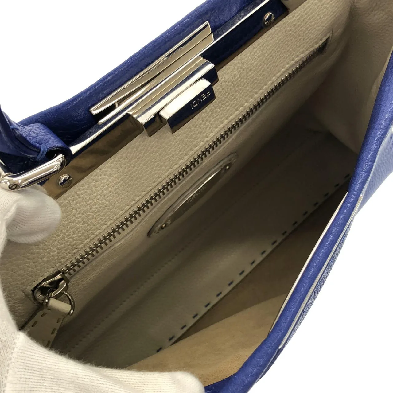 FENDI Peekaboo 8BN226 Q0J Handbag 紫色 中古品A - 縮圖 5