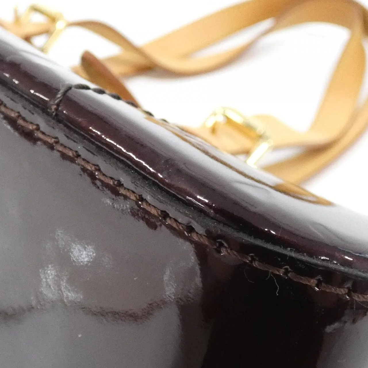 LOUIS VUITTON Avenue M93510 Handbag Vernis 黑色 Vernis 中古品A - 縮圖 3