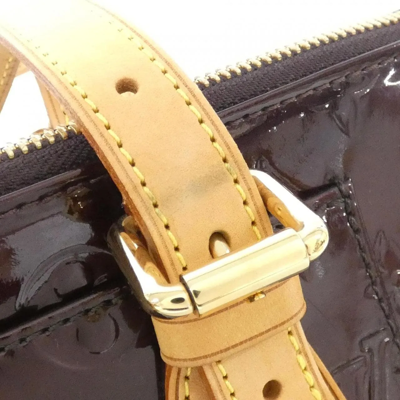 LOUIS VUITTON Avenue M93510 Handbag Vernis 黑色 Vernis 中古品A - 縮圖 5