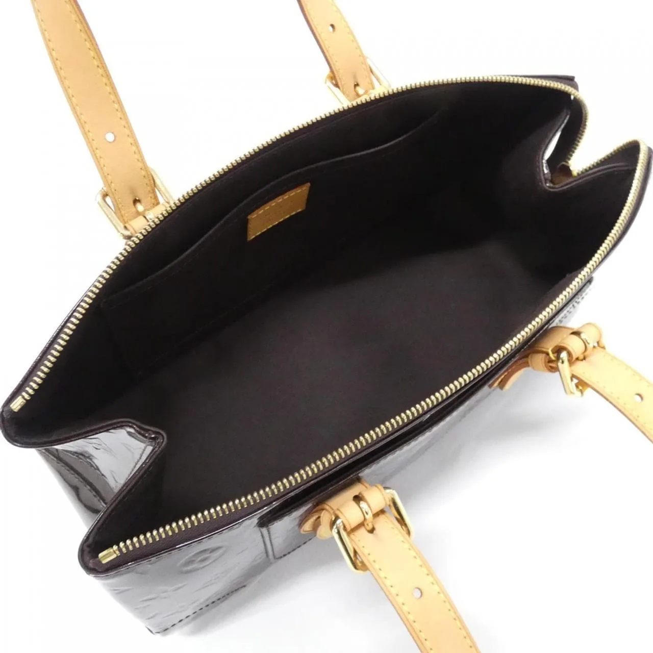 LOUIS VUITTON Avenue M93510 Handbag Vernis 黑色 Vernis 中古品A - 縮圖 7