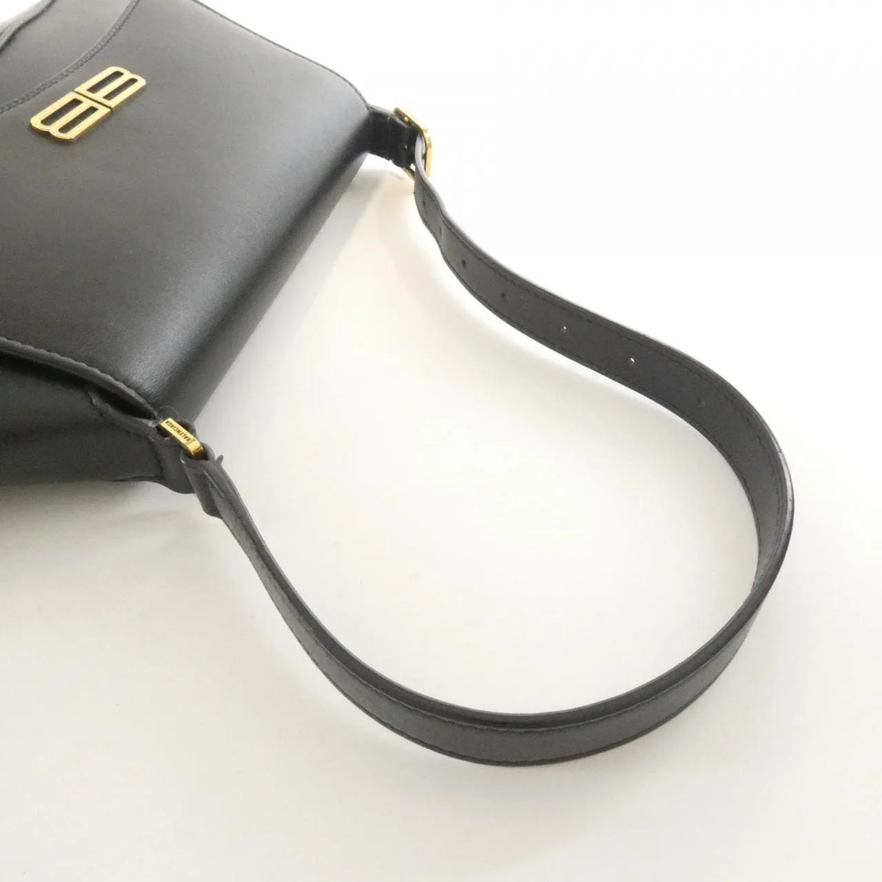 BALENCIAGA 695648 21096 Shoulder Leather 黑色 皮革 中古品B - 縮圖 4