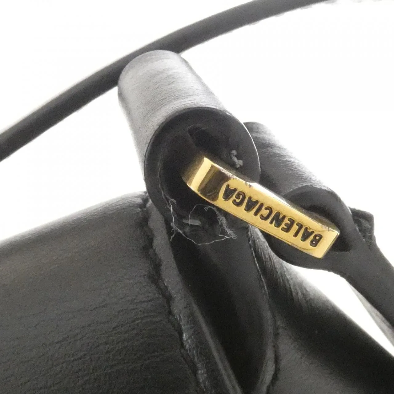 BALENCIAGA 695648 21096 Shoulder Leather 黑色 皮革 中古品B - 縮圖 5