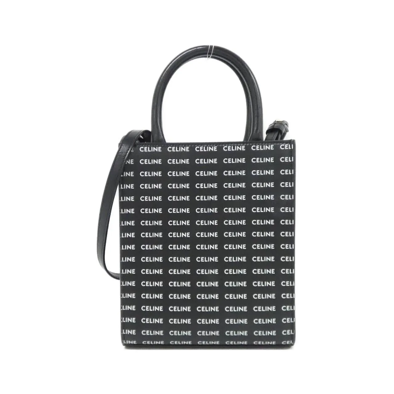 CELINE Cabas 194372DT2 Handbag Leather Black