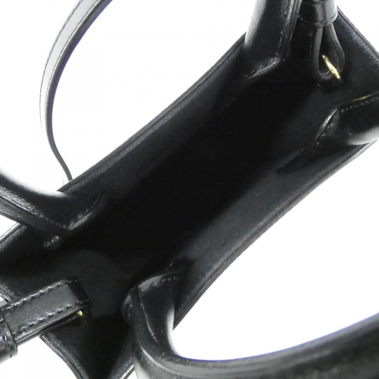 CELINE Cabas 194372DT2 Handbag Leather 黑色 皮革 中古品A - 縮圖 9