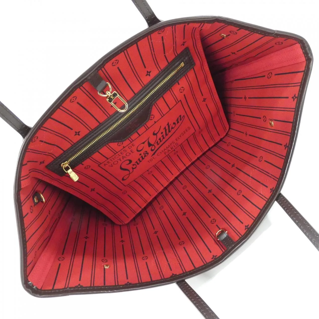 LOUIS VUITTON Neverfull N51105 Tote Damier Black Damier Rank A - Thumbnail 5